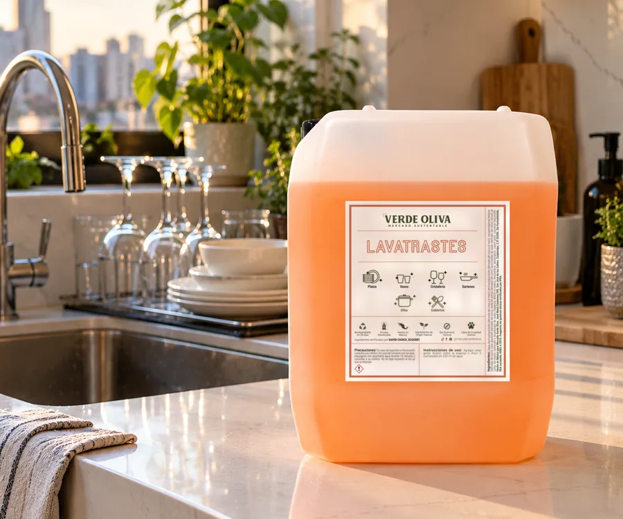 Lavatrastes Verde Oliva en casa