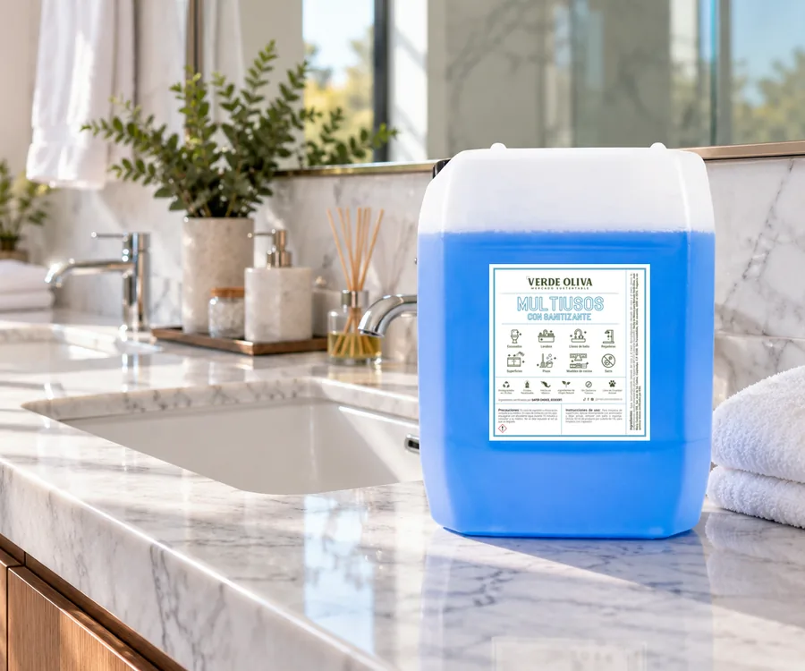 Multiusos con Sanitizante Verde Oliva en casa