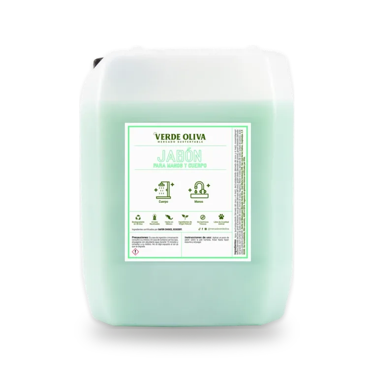 Envase de Jabón para Manos y Cuerpo Verde Oliva